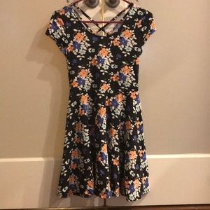 Aeropostale fit and flare floral dress size small